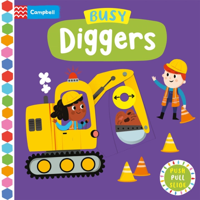 Busy Diggers, A Push, Pull, Slide Book 9781035056163 Edita Hajdu
