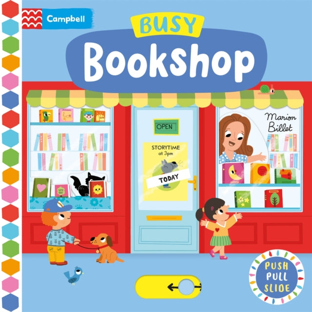 Busy Bookshop, A Push, Pull, Slide Book 9781035056187 Marion Billet